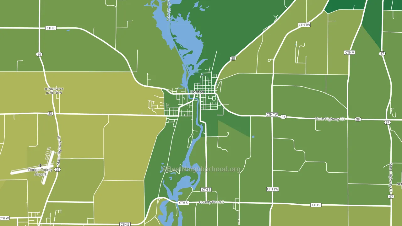 Horicon, WI block-group voter-turnout map