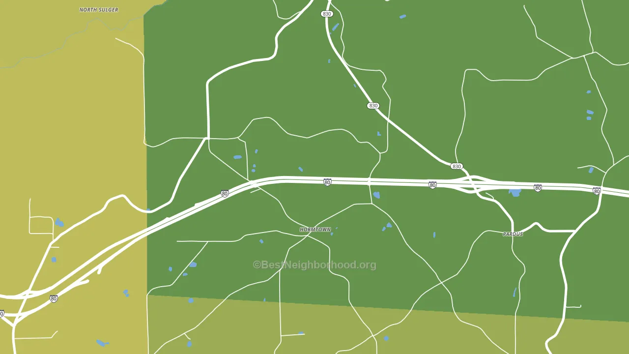 Hormtown, PA block-group voter-turnout map