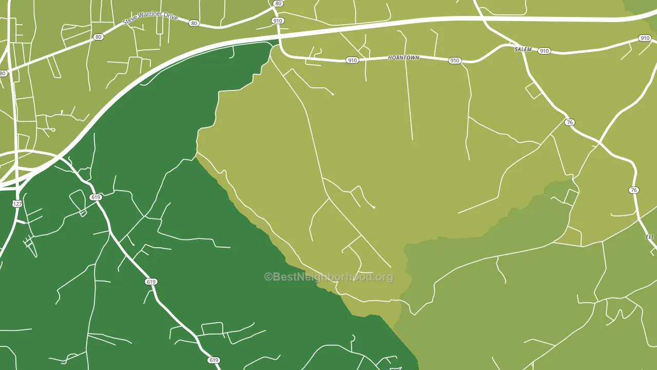 Horntown, KY block-group voter-turnout map