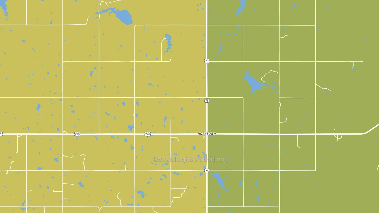 Horntown, OK block-group voter-turnout map
