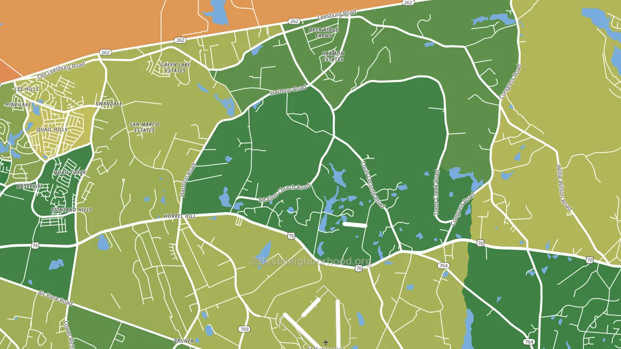 Horrel Hill, SC block-group voter-turnout map