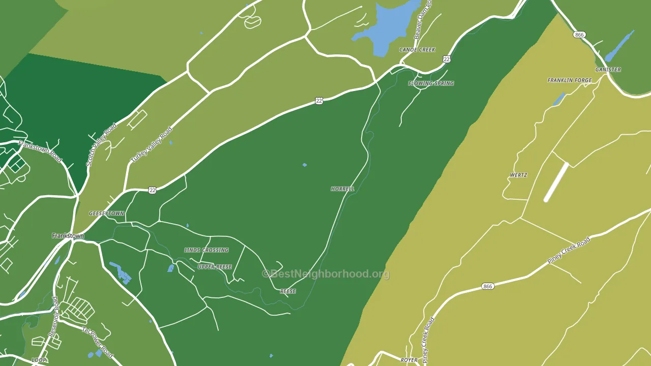 Horrell, PA block-group voter-turnout map