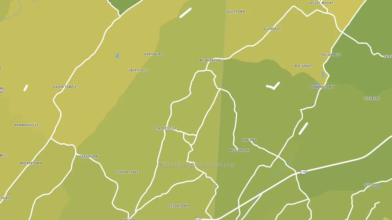 Horse Creek, TN block-group voter-turnout map