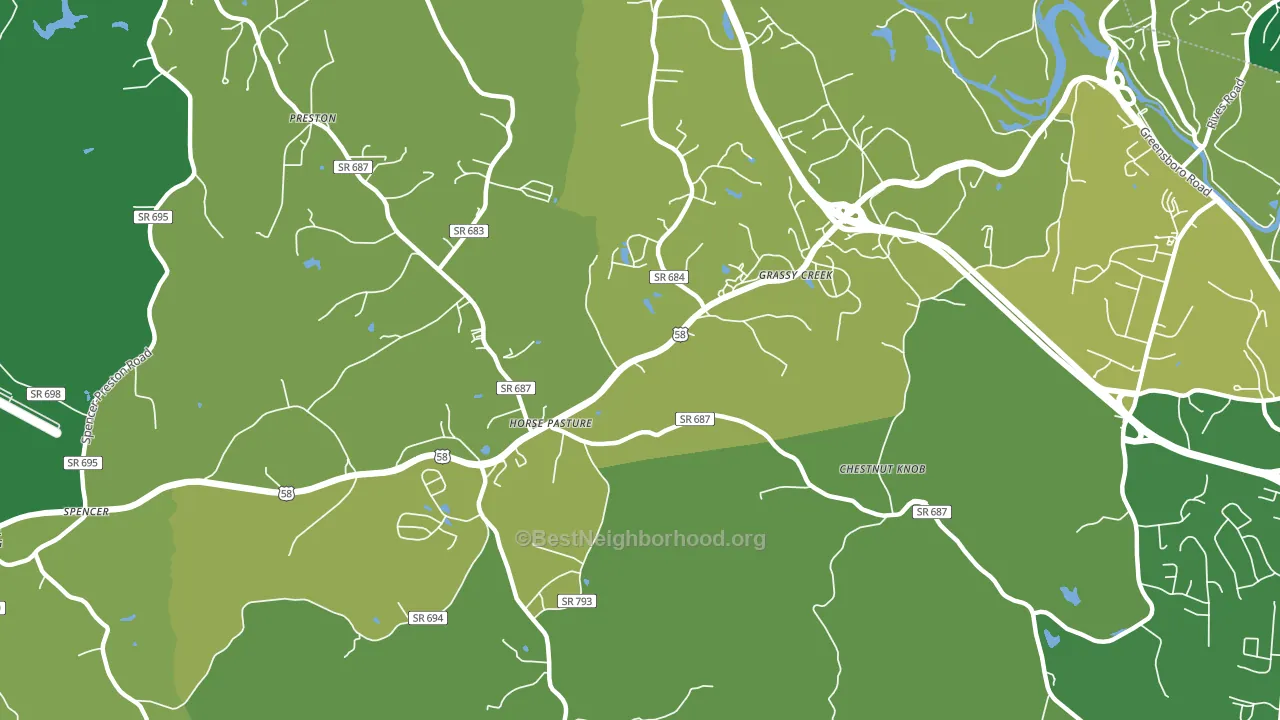 Horse Pasture, VA block-group voter-turnout map