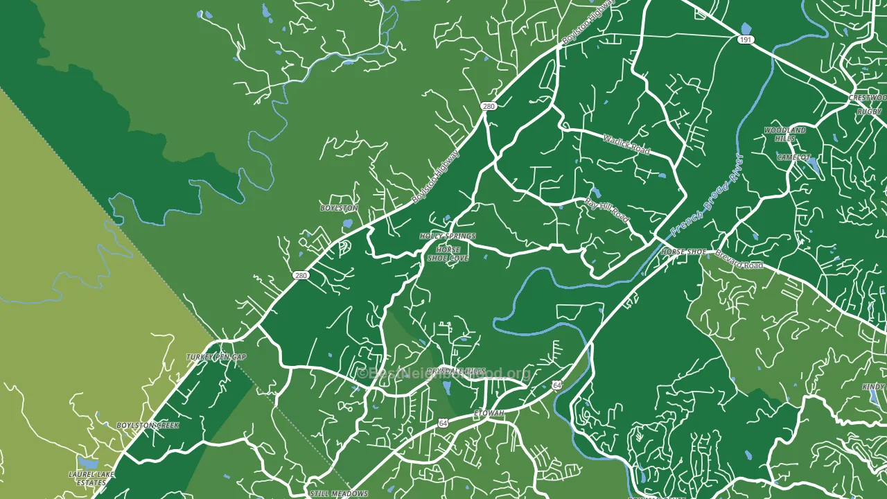 Horse Shoe, NC block-group voter-turnout map