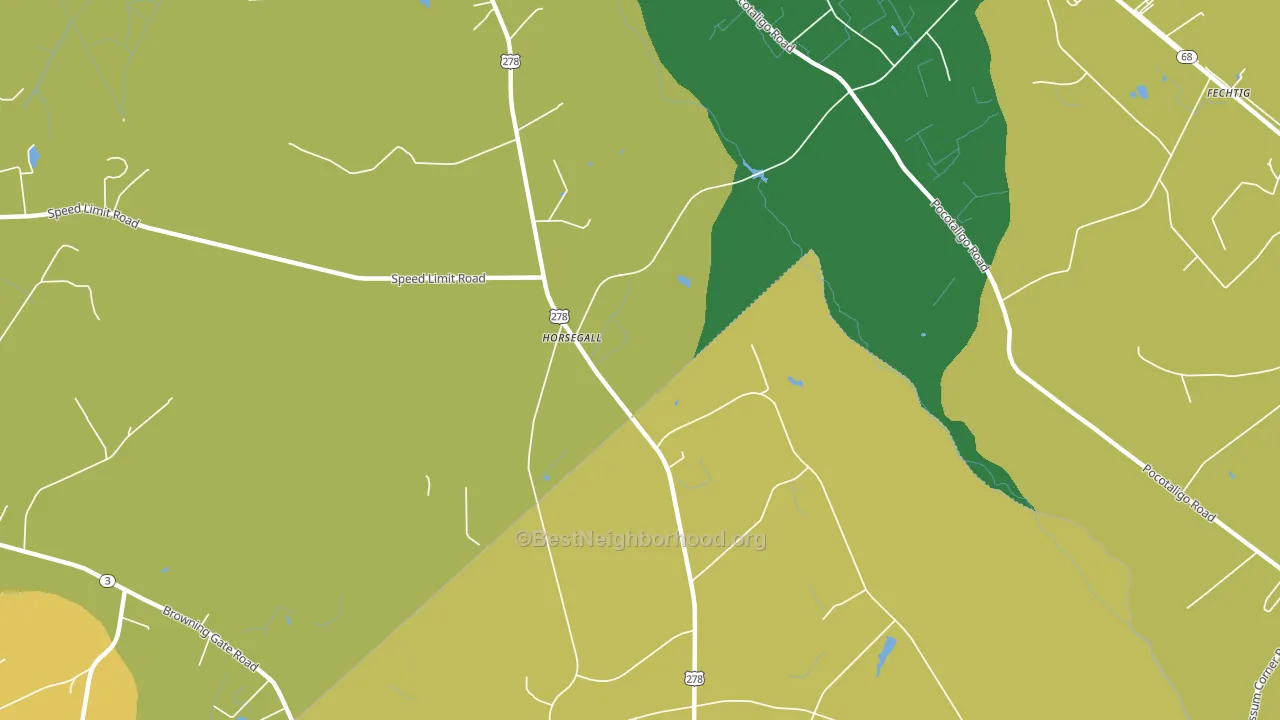 Horsegall, SC block-group voter-turnout map