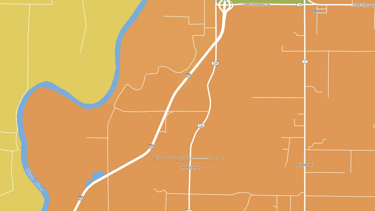 Horseshoe, AR block-group voter-turnout map