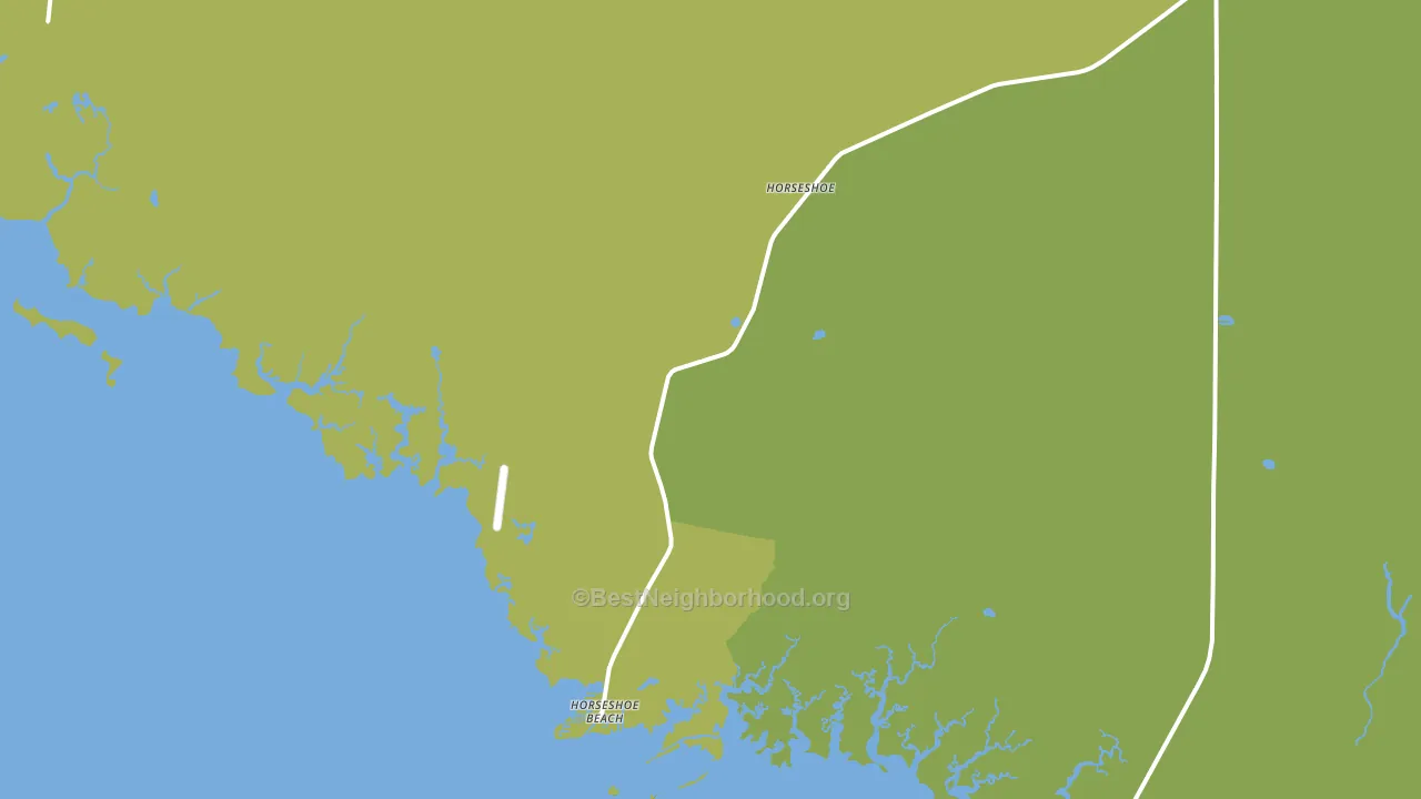 Horseshoe Beach, FL block-group voter-turnout map