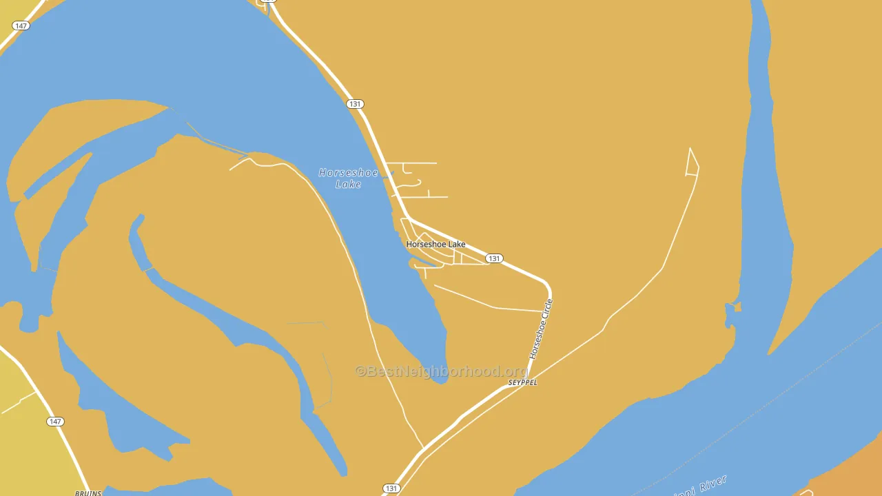 Horseshoe Lake, AR block-group voter-turnout map