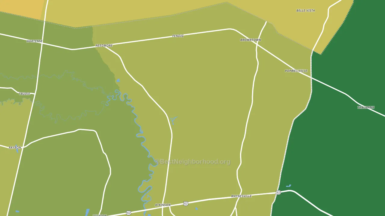Hortense, GA block-group voter-turnout map