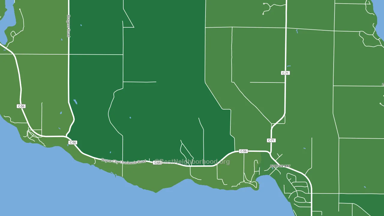 Horton Bay, MI block-group voter-turnout map