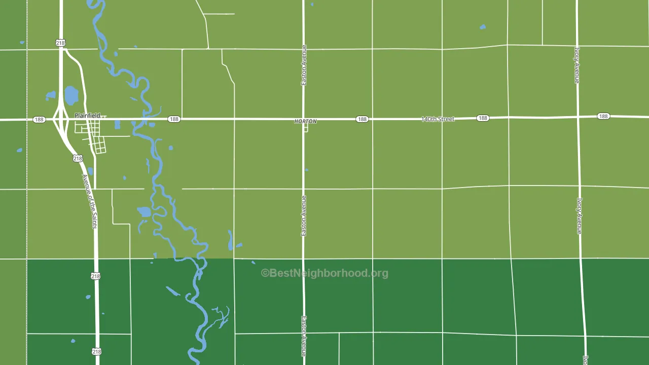 Horton, IA block-group voter-turnout map