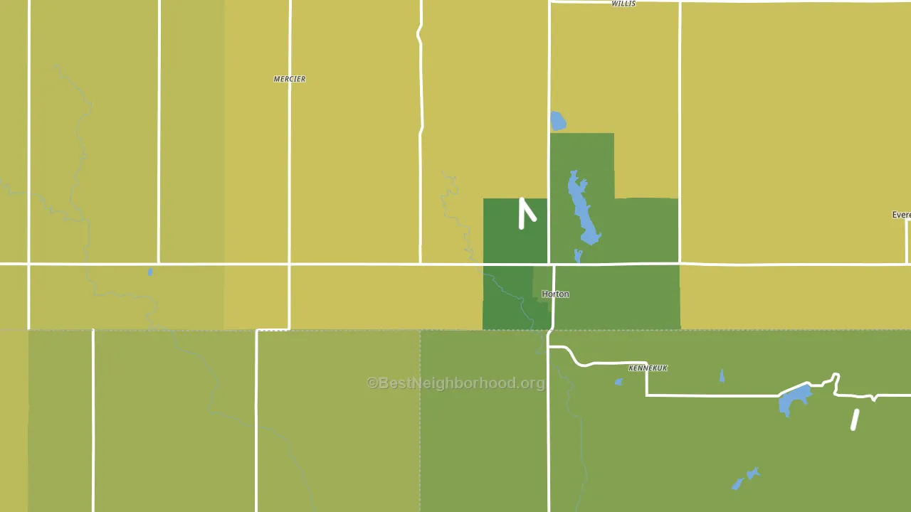 Horton, KS block-group voter-turnout map
