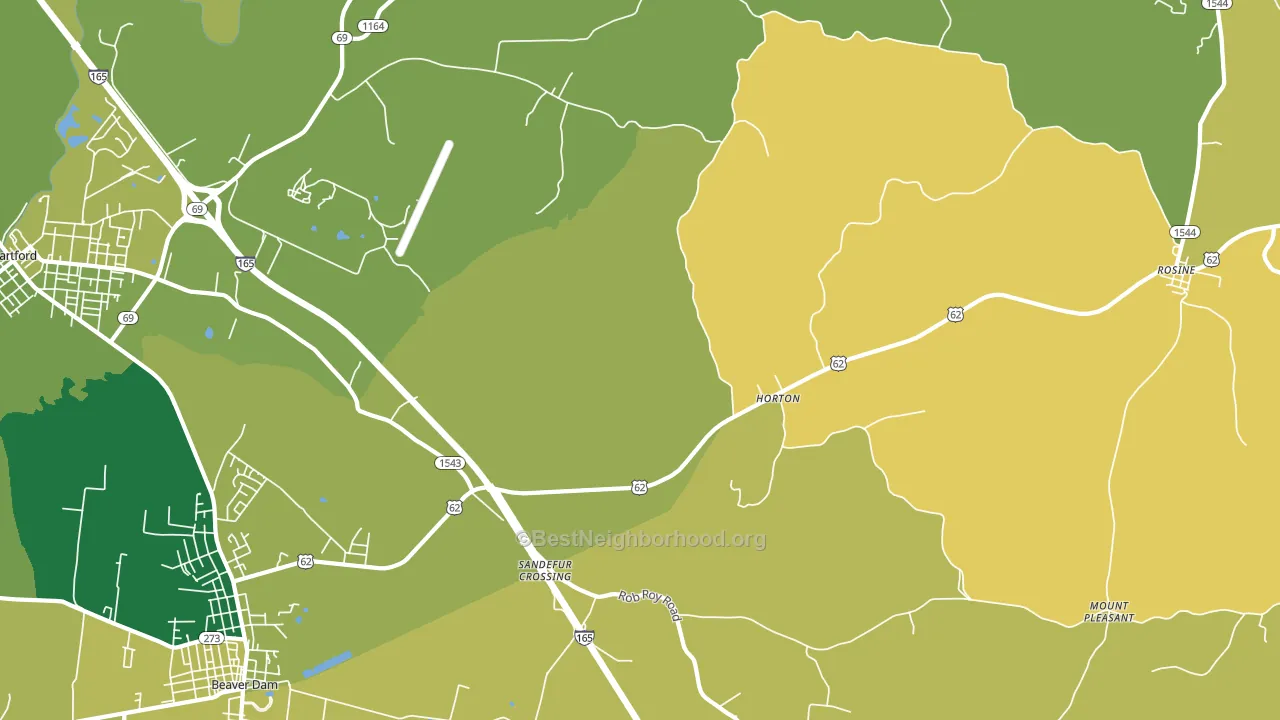 Horton, KY block-group voter-turnout map