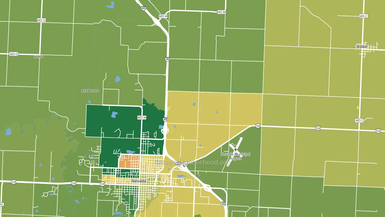 Horton, MO block-group voter-turnout map