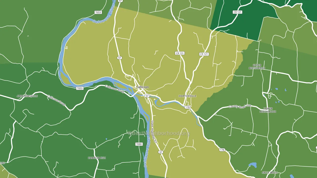 Hortonville, NY block-group voter-turnout map
