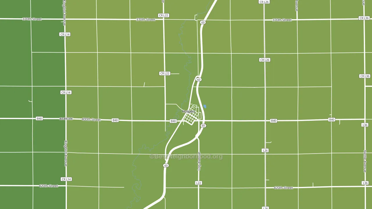 Hospers, IA block-group voter-turnout map