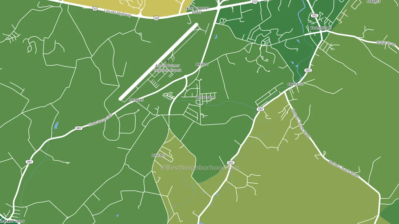 Hostetter, PA block-group voter-turnout map