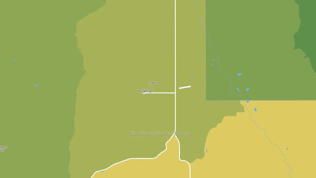 Hot Springs, MT block-group voter-turnout map