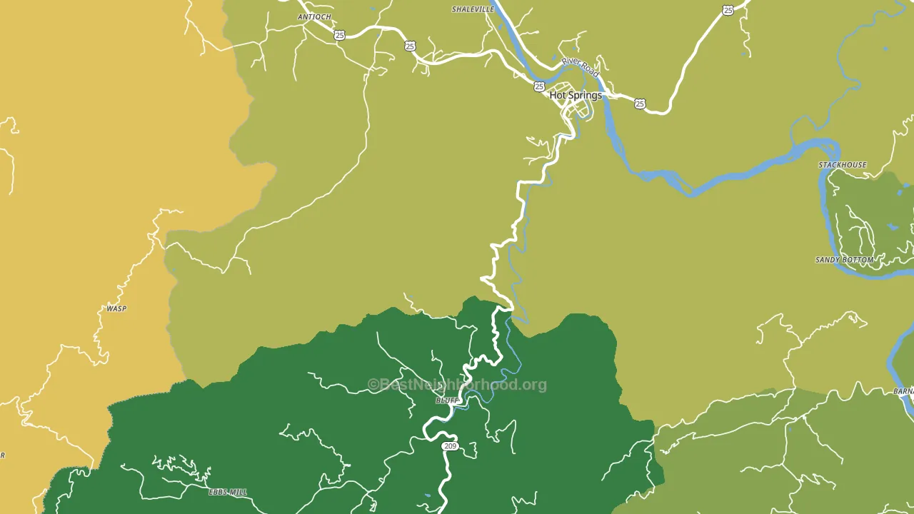Hot Springs, NC block-group voter-turnout map