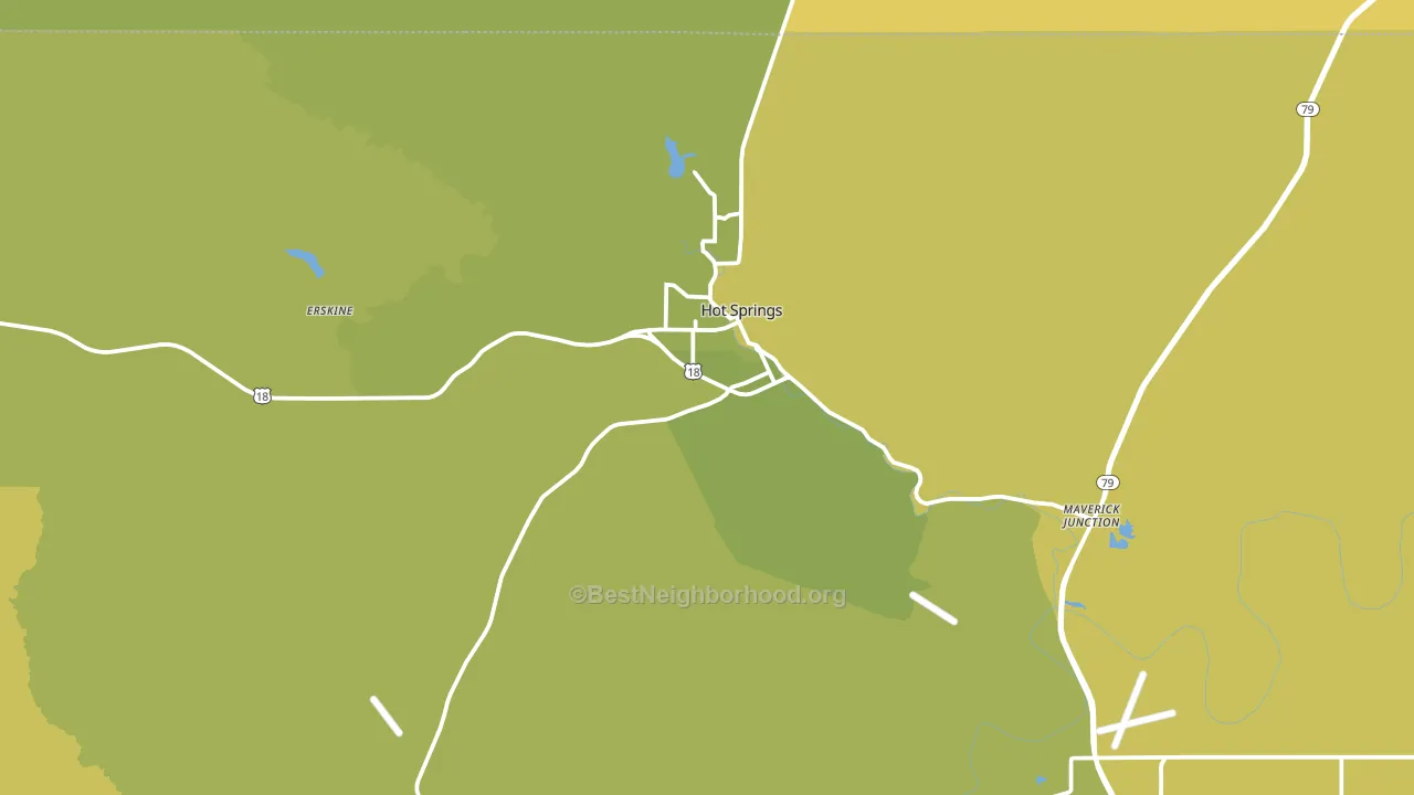 Hot Springs, SD block-group voter-turnout map