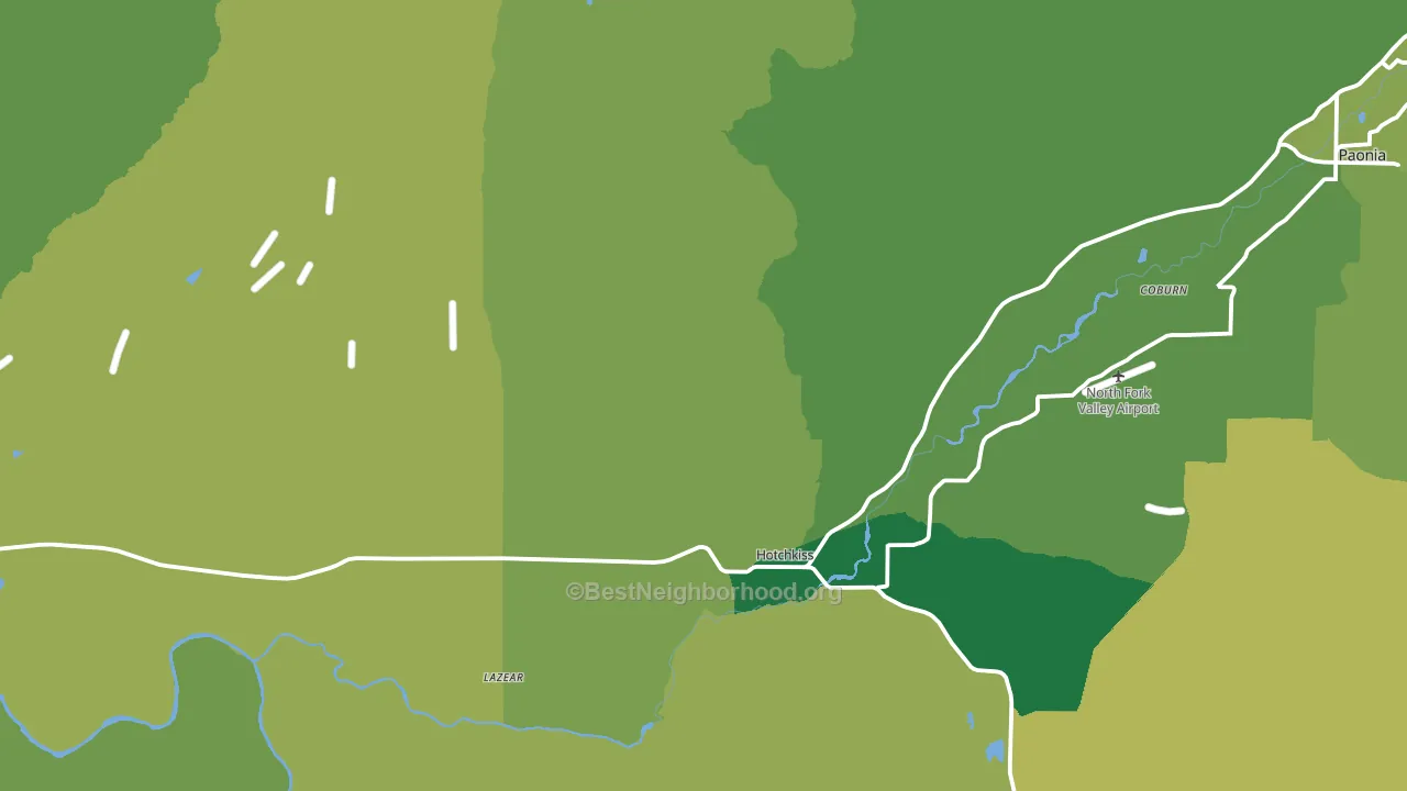 Hotchkiss, CO block-group voter-turnout map