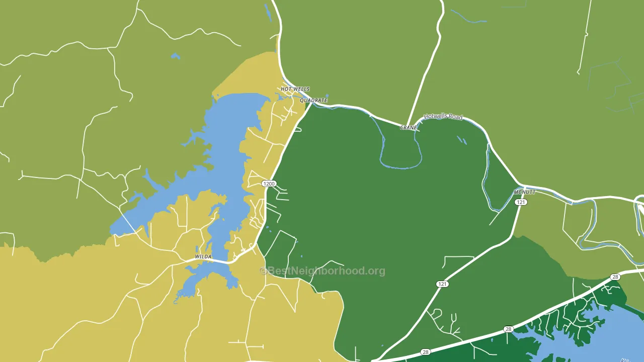 Hotwells, LA block-group voter-turnout map