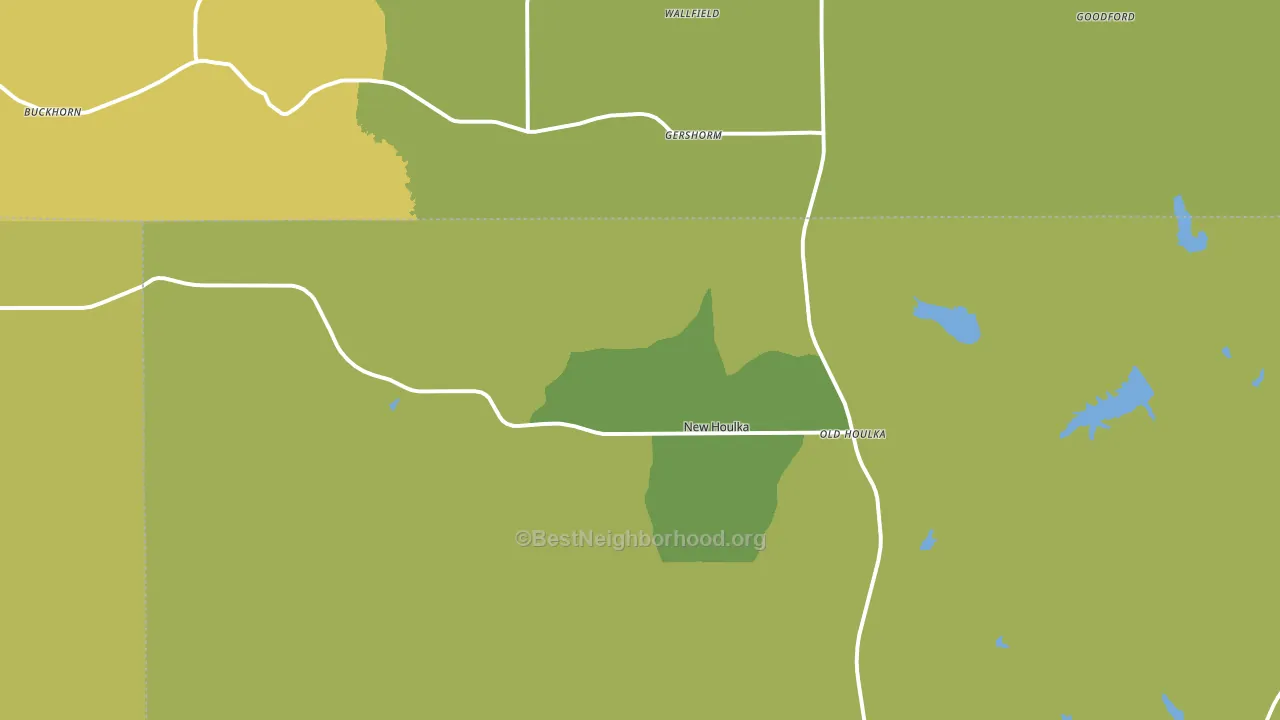 Houlka, MS block-group voter-turnout map