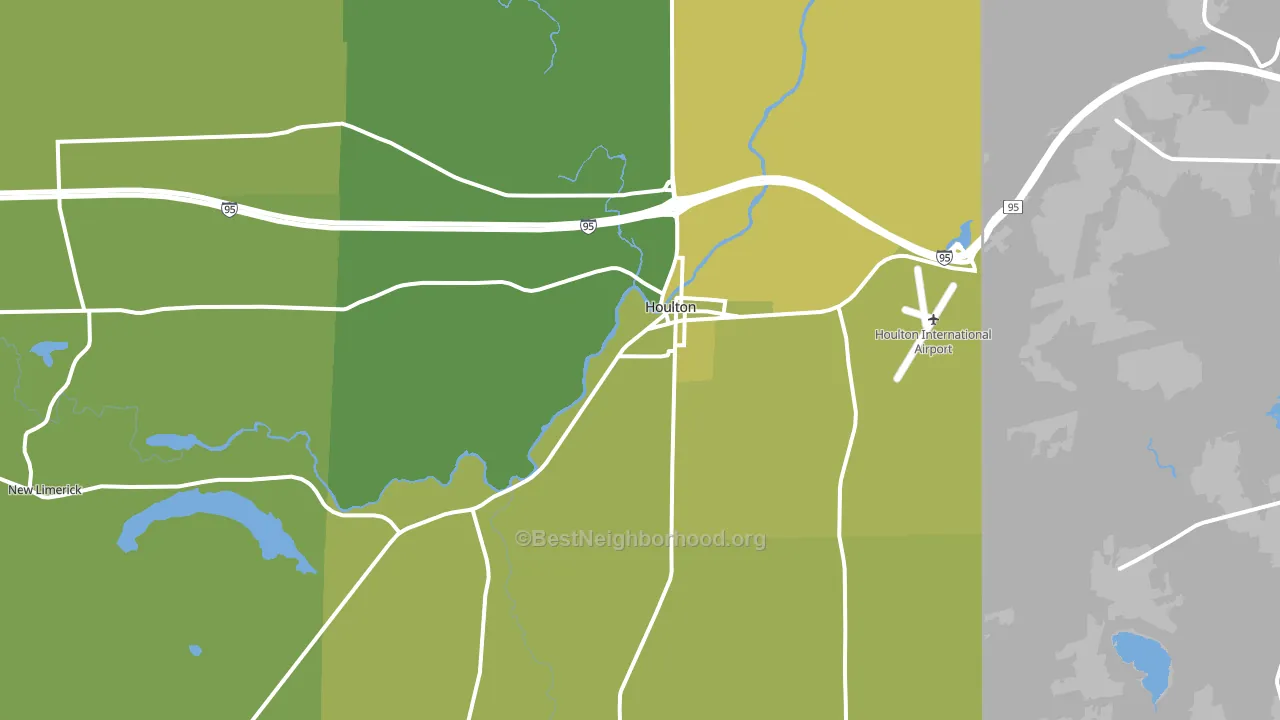 Houlton, ME block-group voter-turnout map