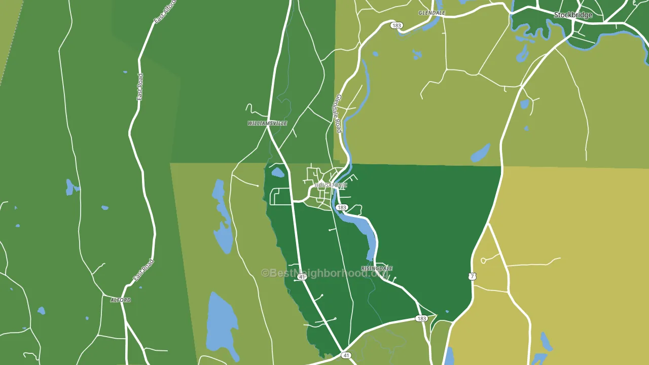 Housatonic, MA block-group voter-turnout map