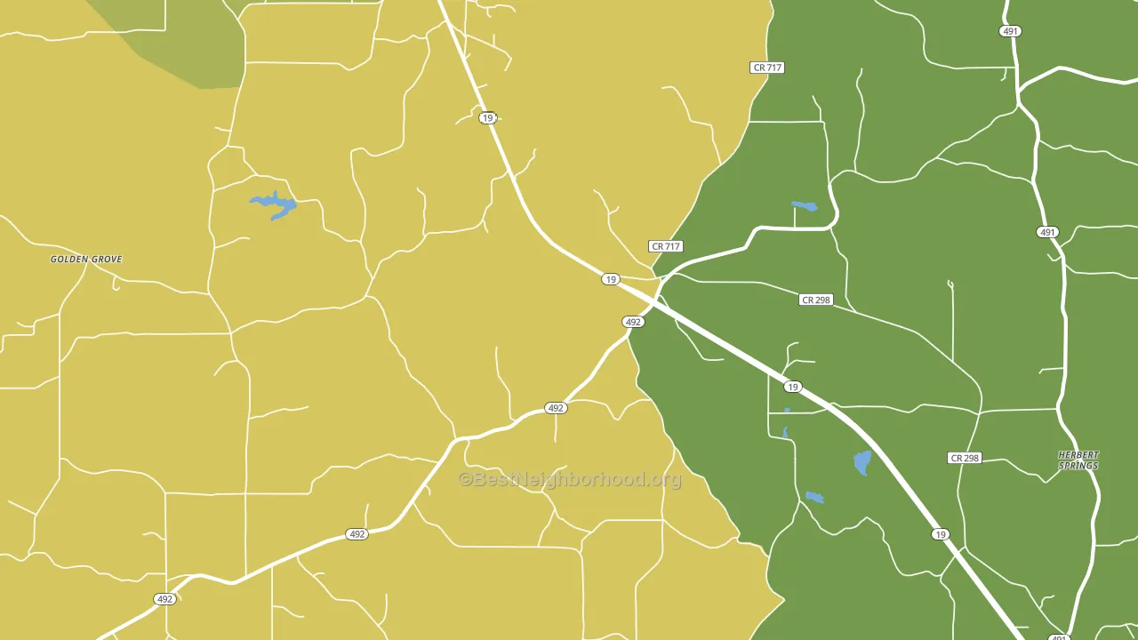 House, MS block-group voter-turnout map