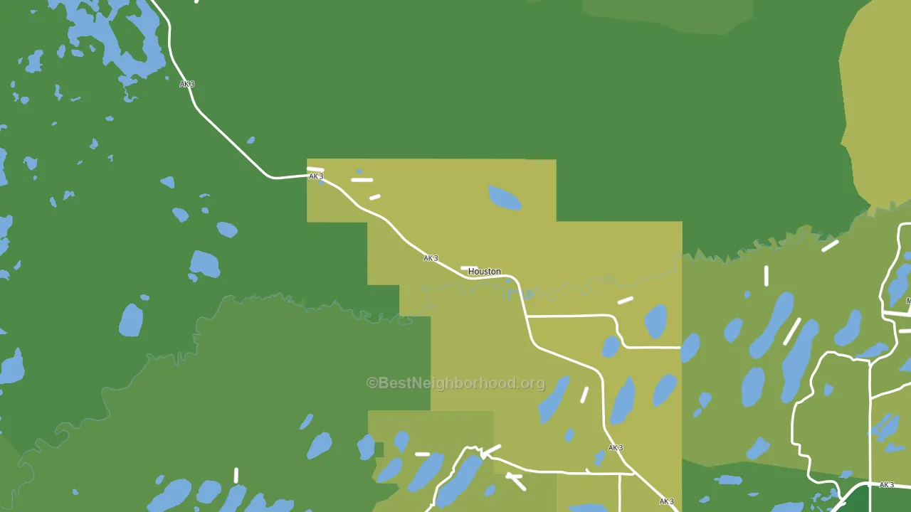 Houston, AK block-group voter-turnout map
