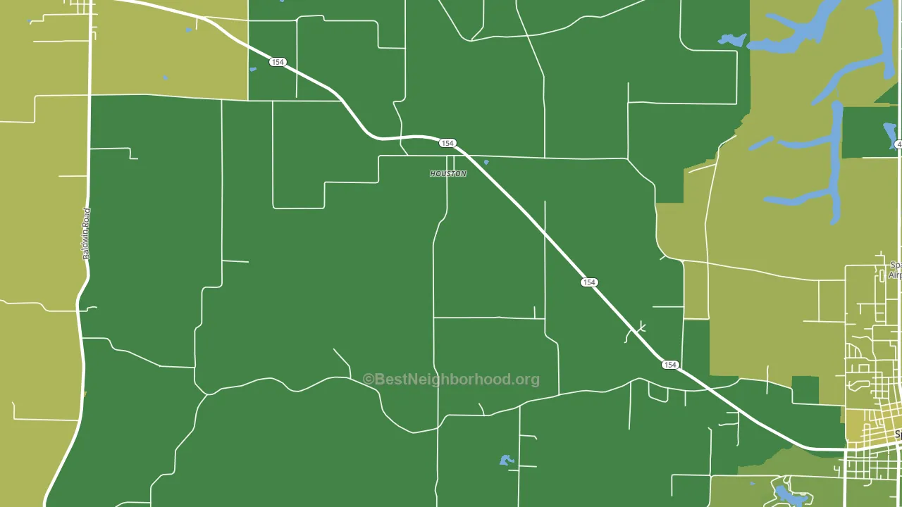 Houston, IL block-group voter-turnout map