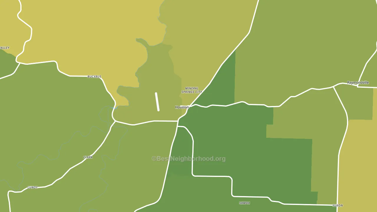 Houston, MO block-group voter-turnout map