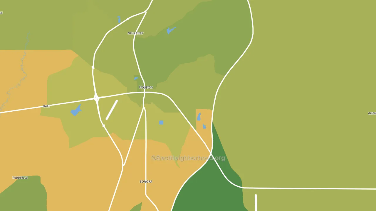 Houston, MS block-group voter-turnout map