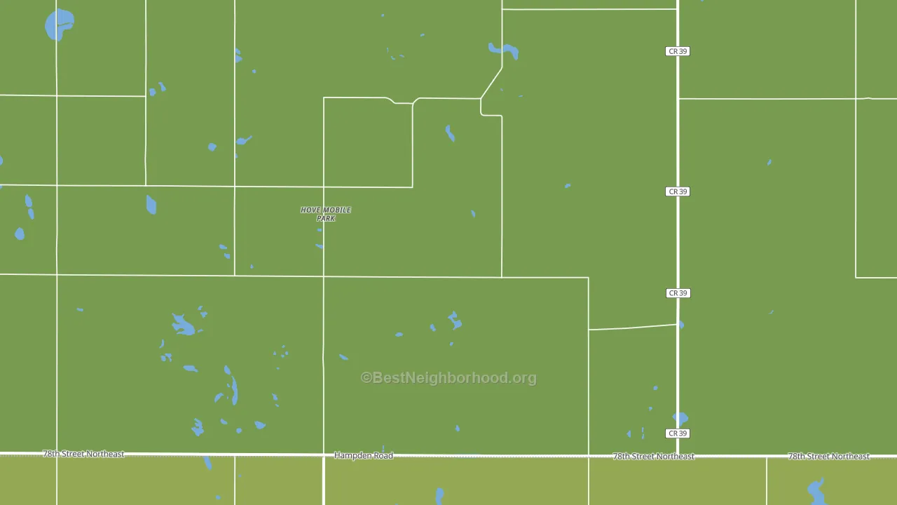 Hove Mobile Park, ND block-group voter-turnout map