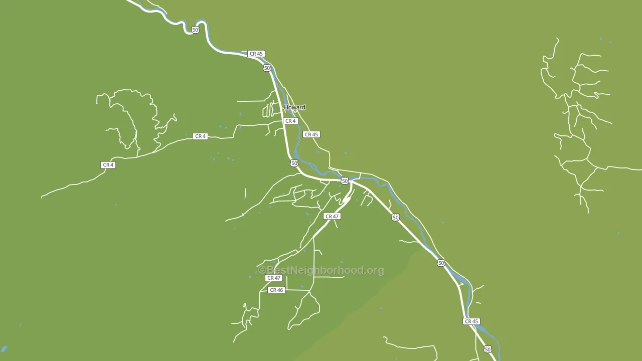 Howard, CO block-group voter-turnout map