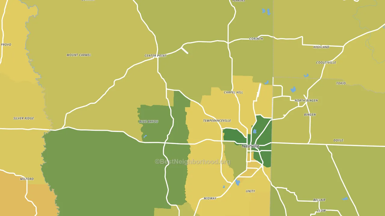 Howard County, AR block-group voter-turnout map
