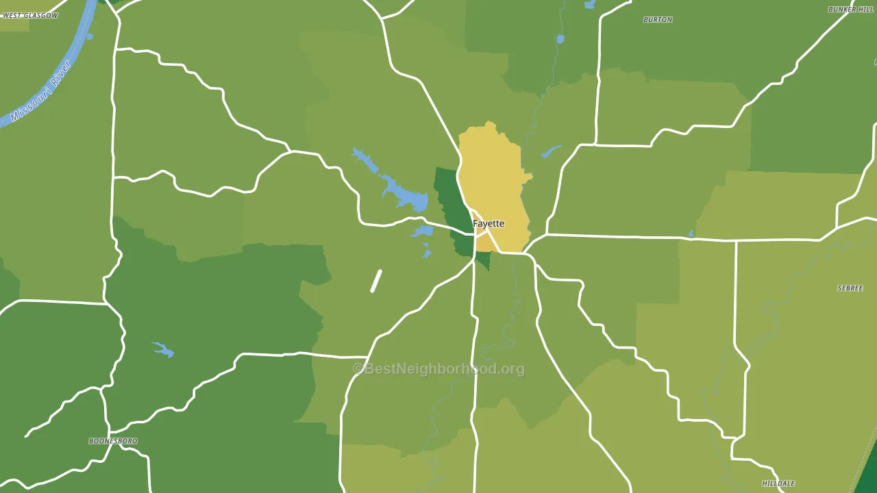 Howard County, MO block-group voter-turnout map