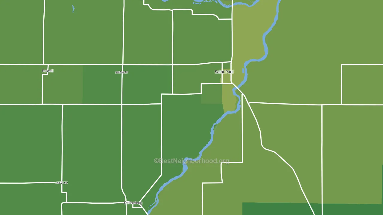 Howard County, NE block-group voter-turnout map