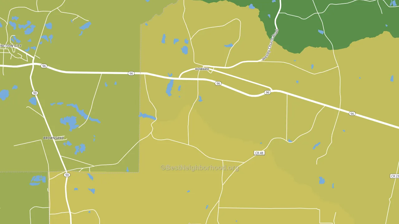 Howard, GA block-group voter-turnout map