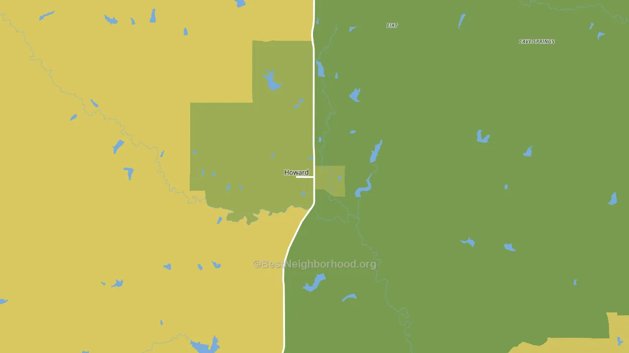 Howard, KS block-group voter-turnout map