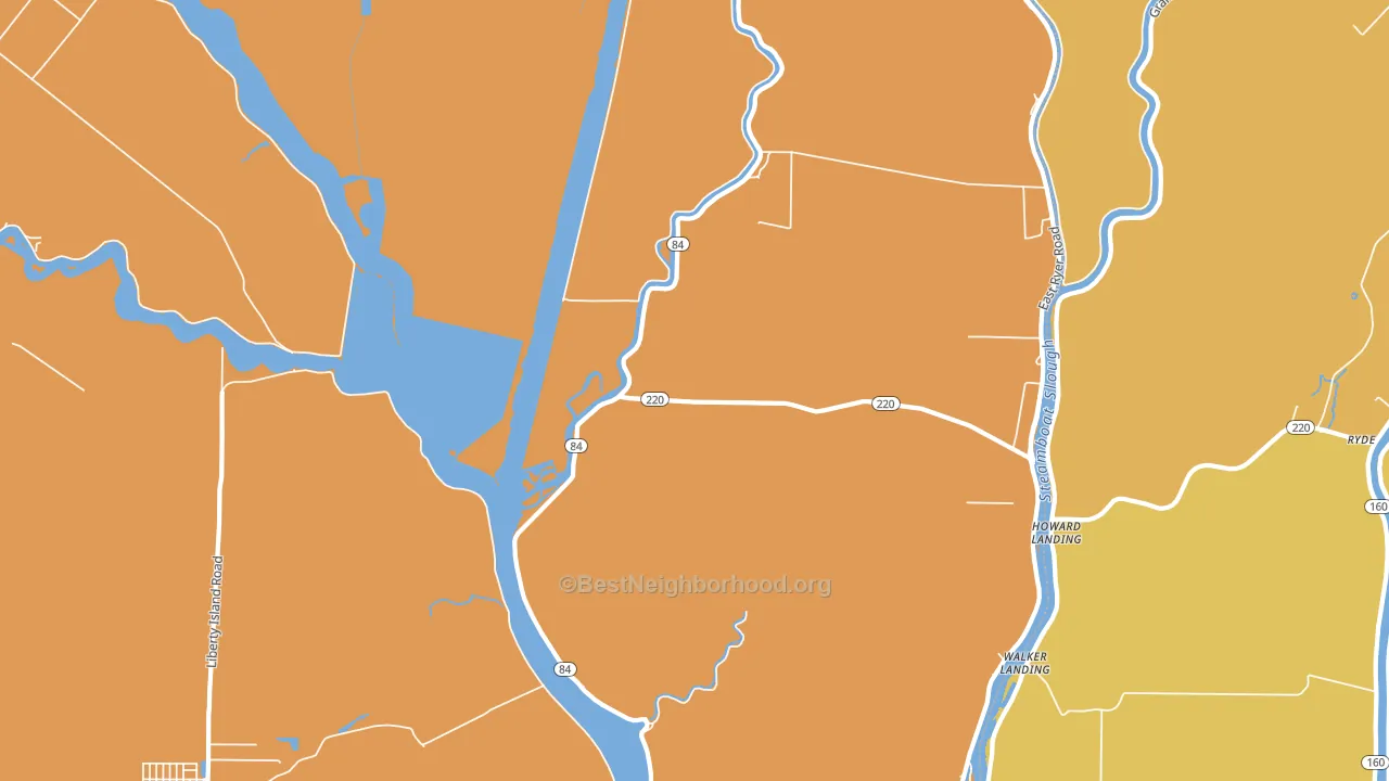 Howard Landing, CA block-group voter-turnout map