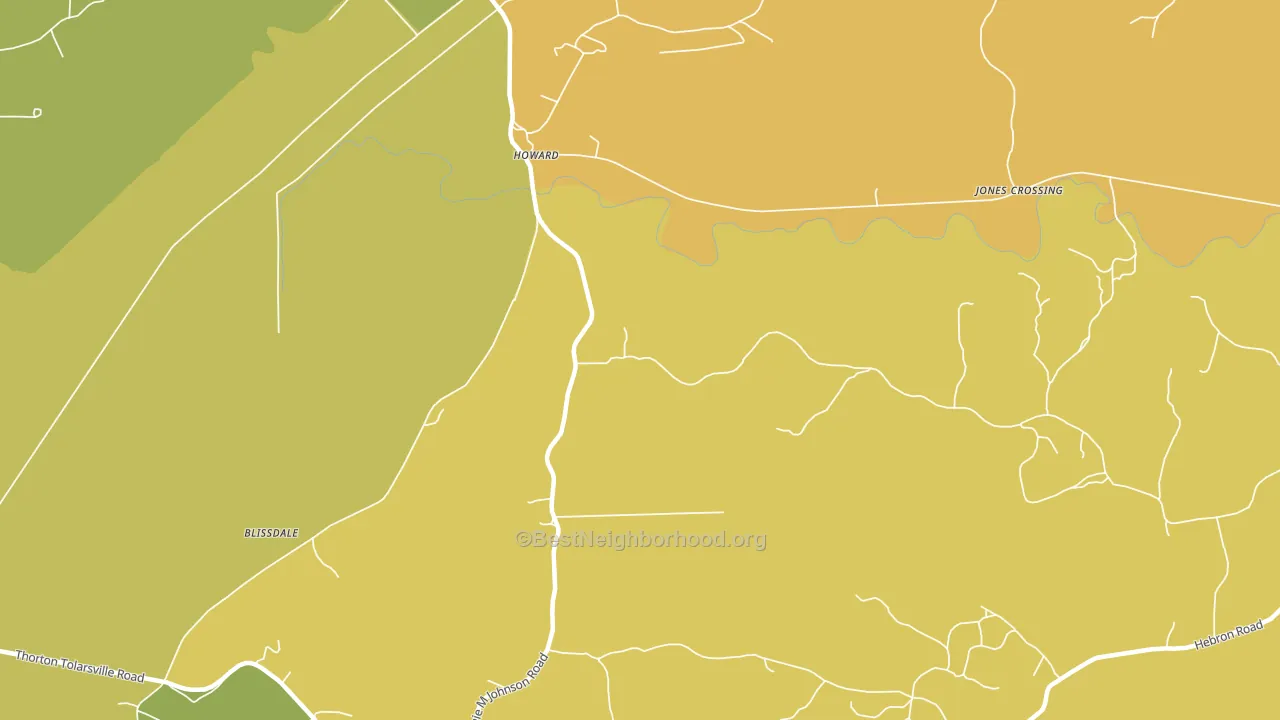 Howard, MS block-group voter-turnout map