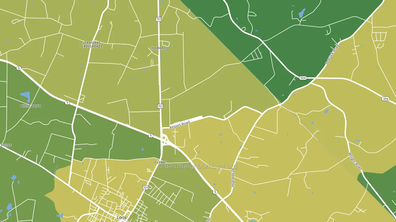 Howard, SC block-group voter-turnout map