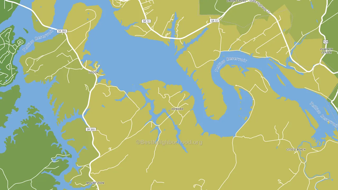 Howard, TN block-group voter-turnout map