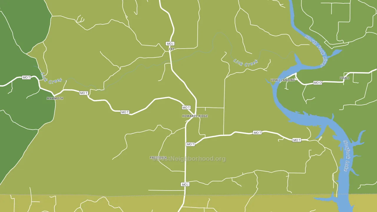 Howards Ridge, MO block-group voter-turnout map