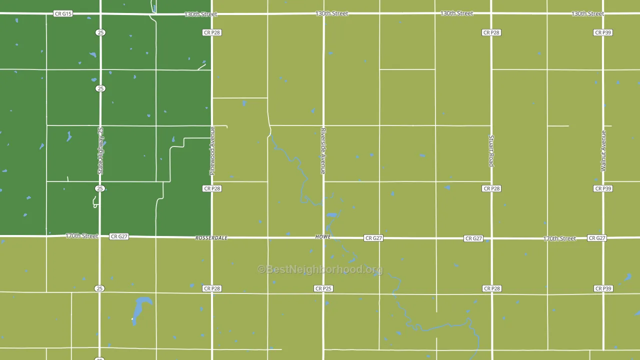Howe, IA block-group voter-turnout map