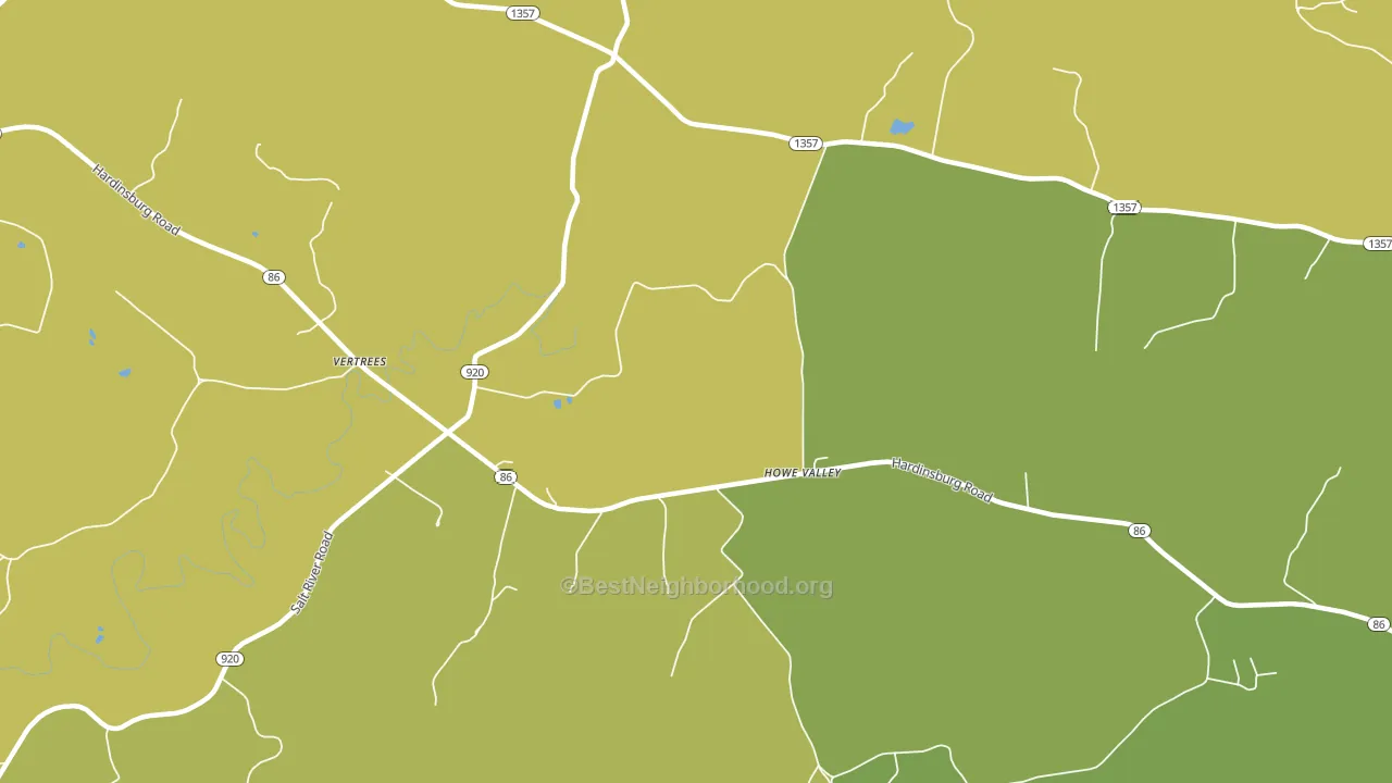 Howe Valley, KY block-group voter-turnout map