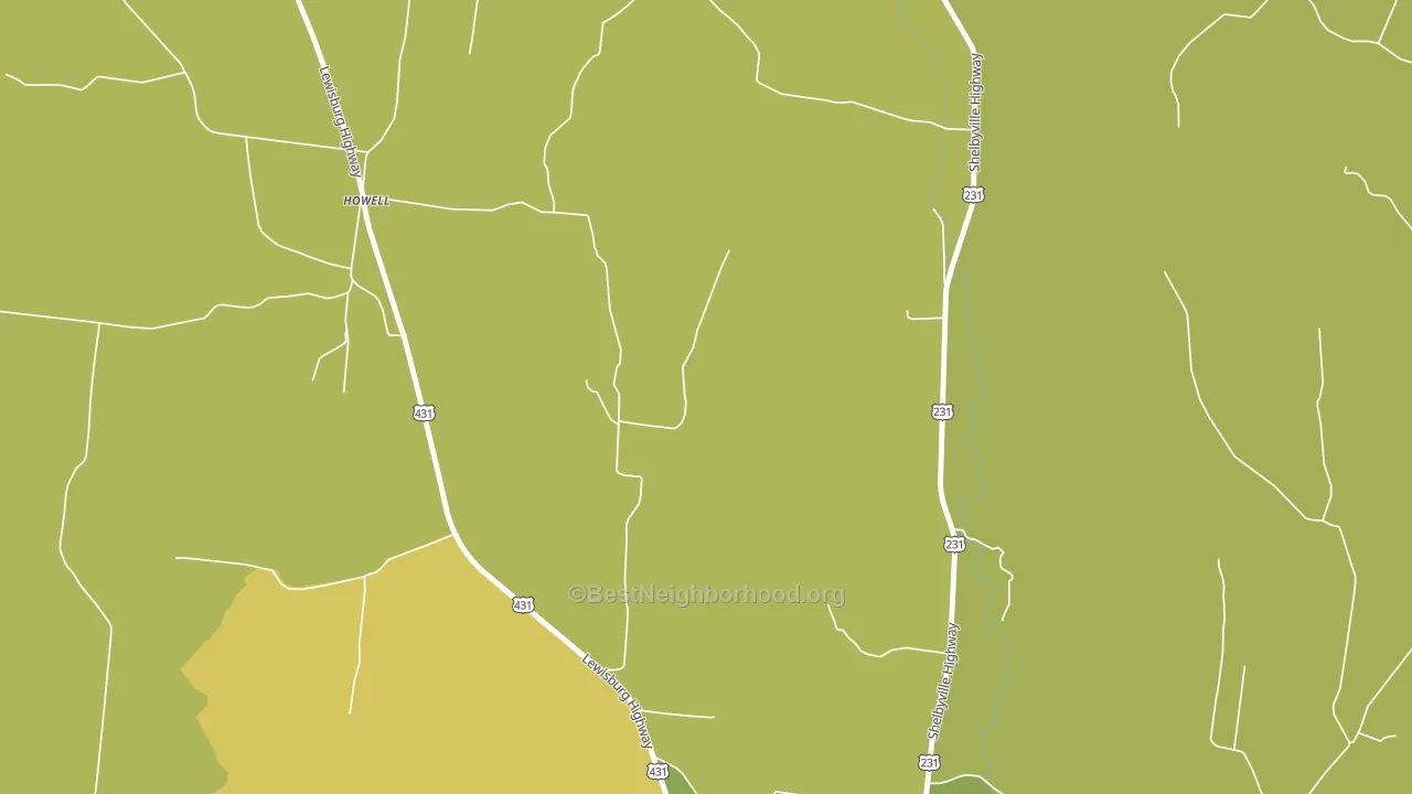 Howell, TN block-group voter-turnout map